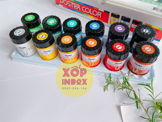 Màu Poster Pentel, Dooly Hộp 12 màu 30ml