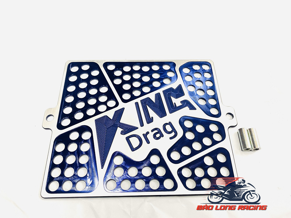 Che két nước Nhôm CNC Kingdrag gắn Raider,Satria...màu Xanh dương