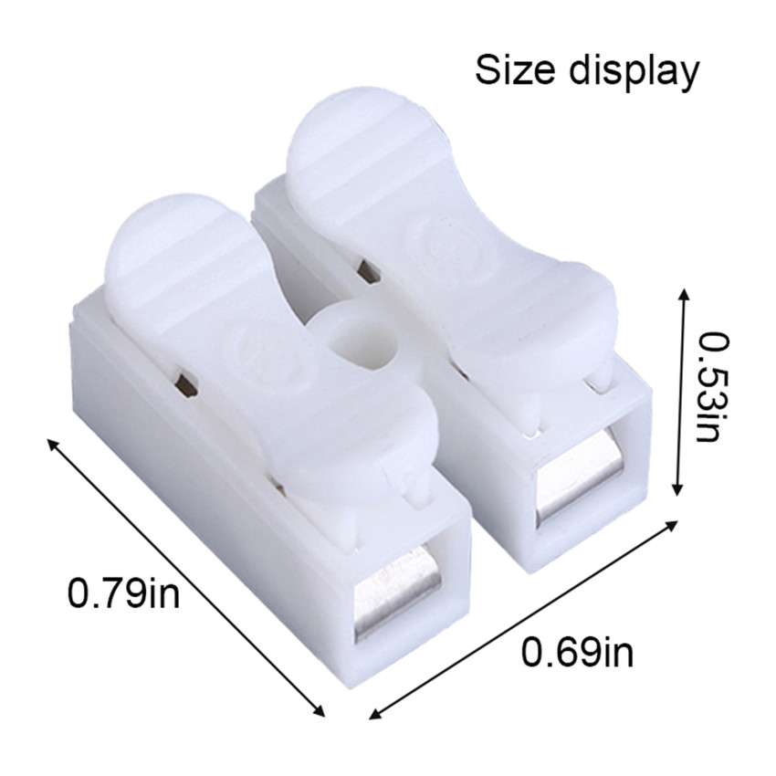 100 Quick-Connect Ch2 Domino Electrical Wire Connectors