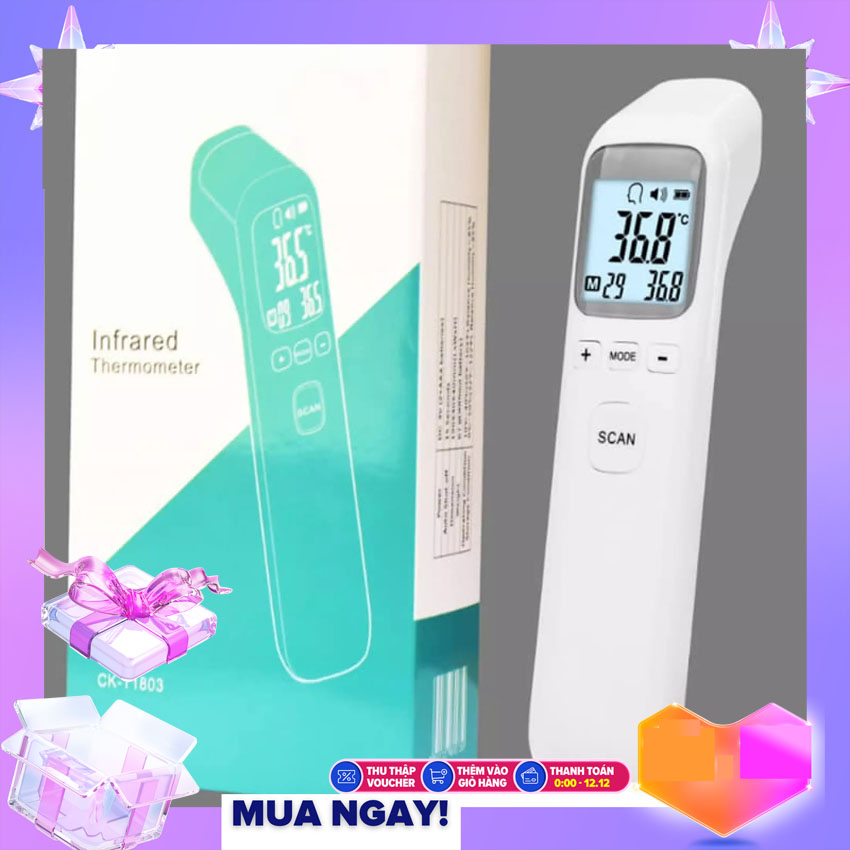 Nhiệt kế hồng ngoại đo nhiệt độ, nhiệt kế điện tử đa năng đo nhiệt độ cơ thể, nhiệt độ nước, nhiệt độ phòng tiện dụng bảo hành 2 năm