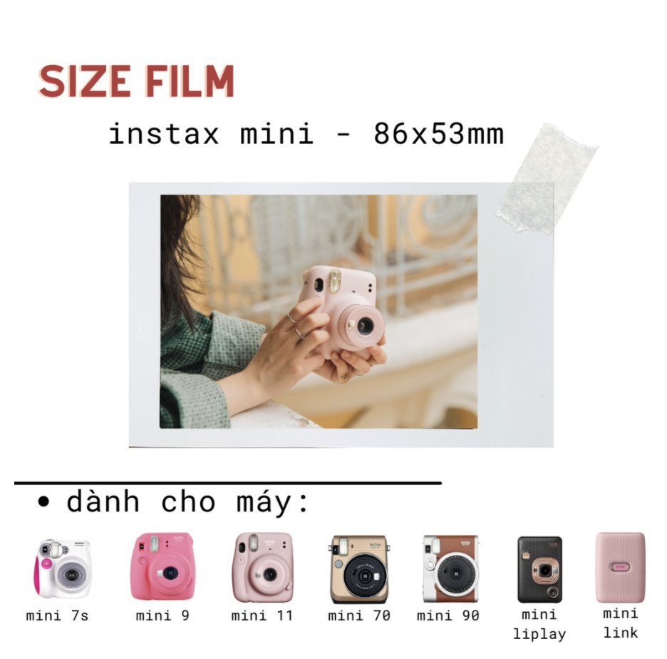 [HCM] FILM INSTAX MINI - VIỀN HÌNH CÁC LOẠI (hàng chính hãng Fujifilm Instax) - Date cao