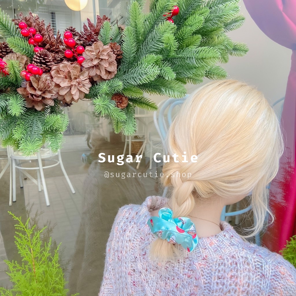 Scrunchies Giáng Sinh cột tóc lễ Noel