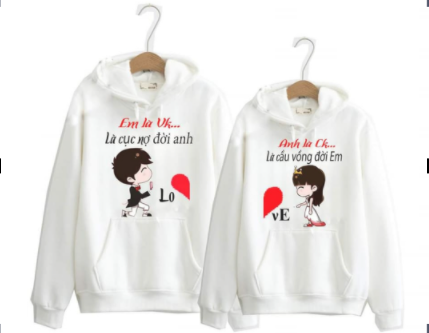 Áo đôi Hoodie đôi EM LÀ VK LÀ CỤC NỢ ĐỜI ANH GIÁ SĨ .65K/1ÁO