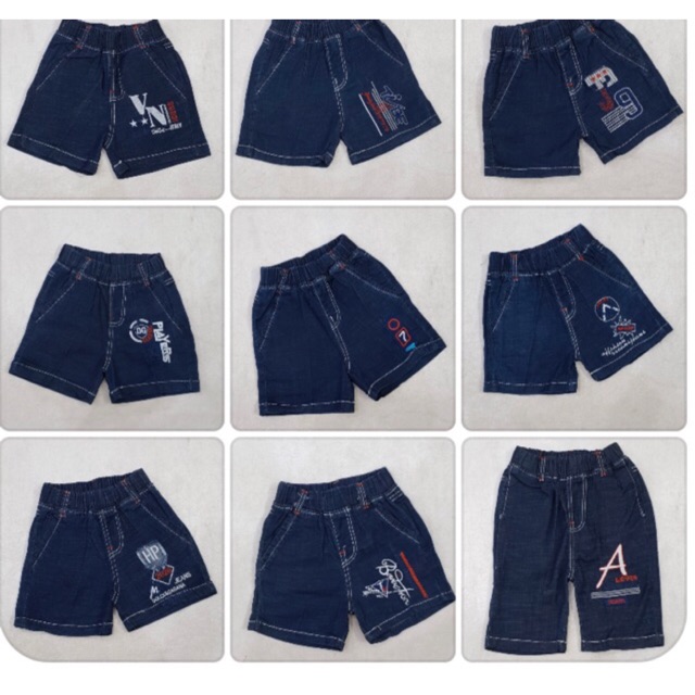 Quần short jeans mềm bé trai 10kg -19kg