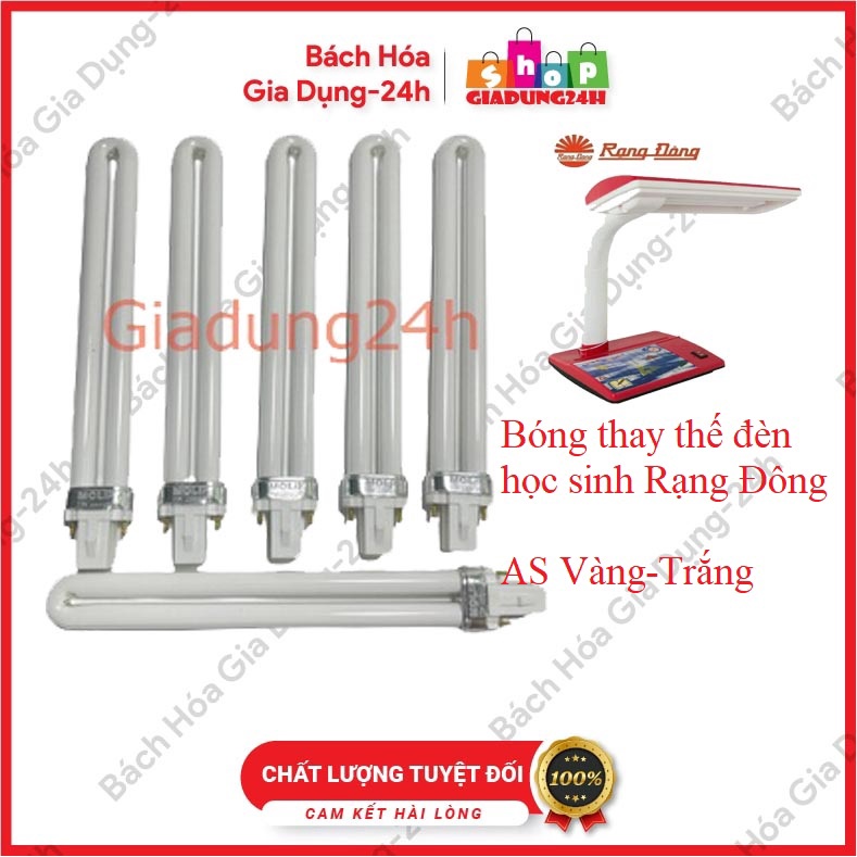 Bóng đèn học sinh chữ u 220v-11w molik as vàng- dùng thay thế bóng đèn học sinh rạng đông-giadung24h