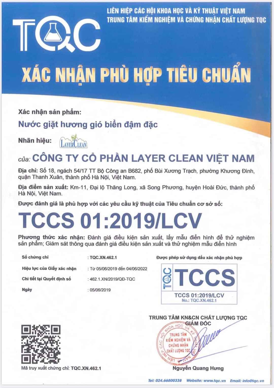 Nước giặt hữu cơ Layer Clean hương gió biển 5L