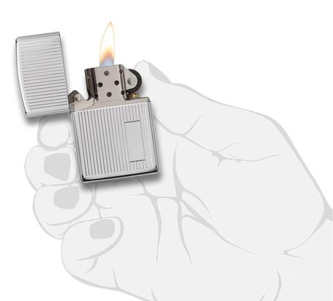 Zippo Engine Turned Polished Chrome
