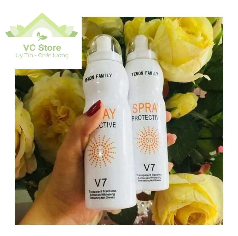 ]Bộ 2 Chai Xịt Hàn Quốc Sun Screen V7 - Mẫu mới