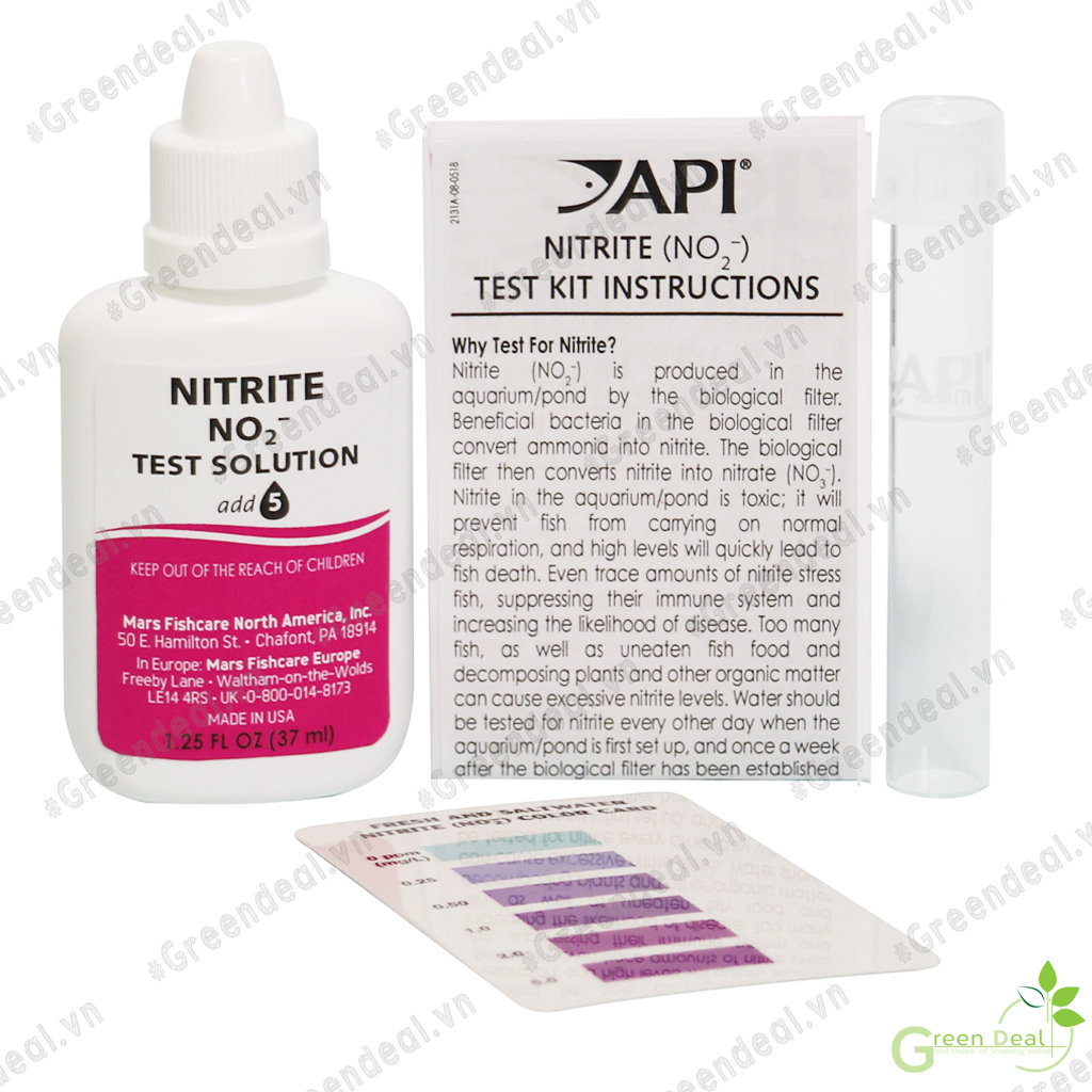 API - Nitrite NO2 Test | Bộ đo NO2 trong nước hồ cá biển, hồ cá thủy sinh