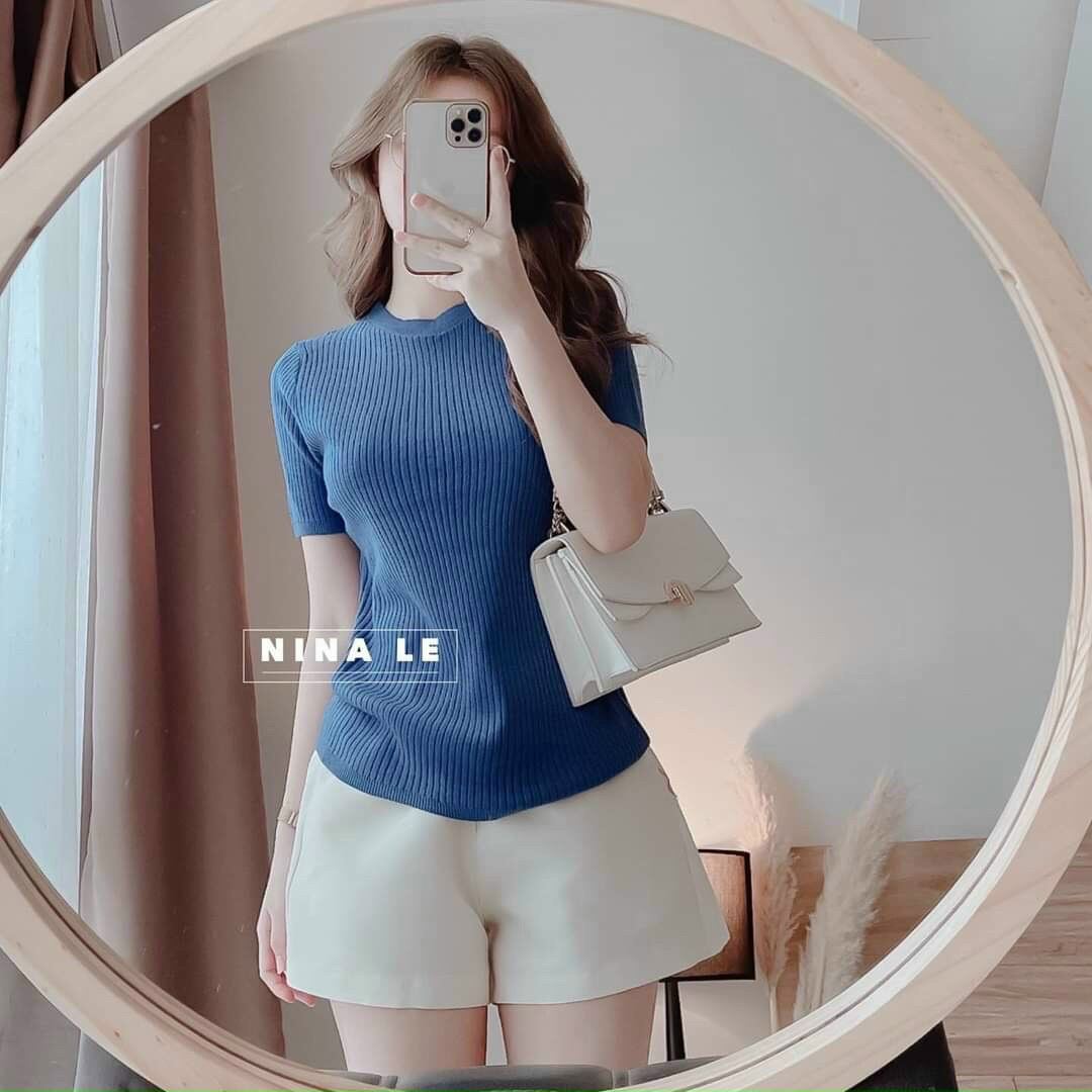 Áo Thun Gân Trơn Ôm Body