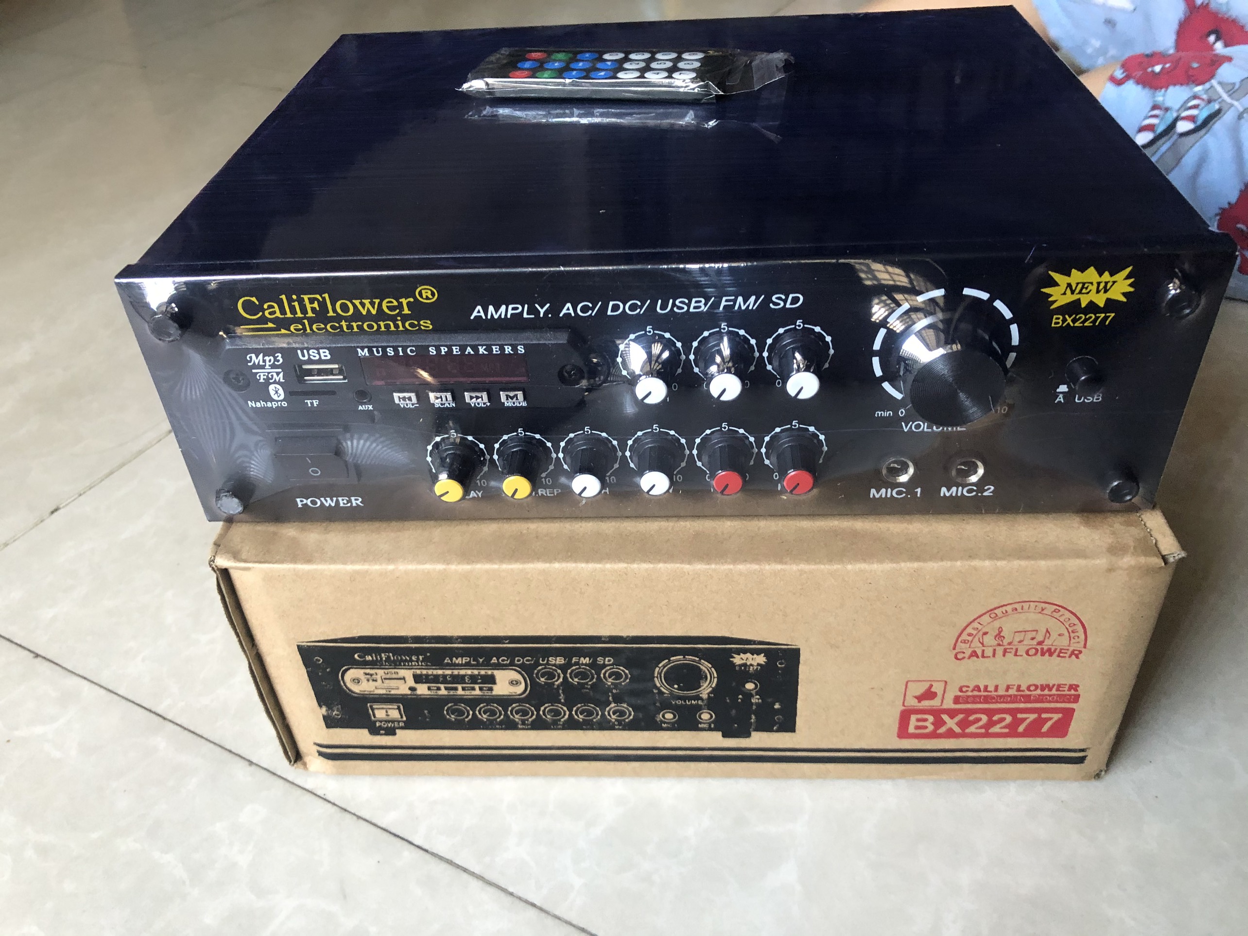 AMPLY KARAOKE MINI DC 12V USB-BLUETOOTH-THẺ NHỚ