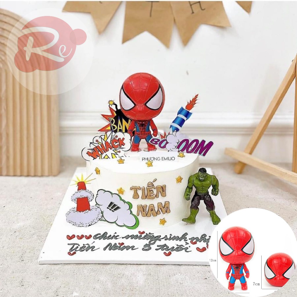 Siêu nhân Nhện - Trang trí bánh sinh nhật bánh kem