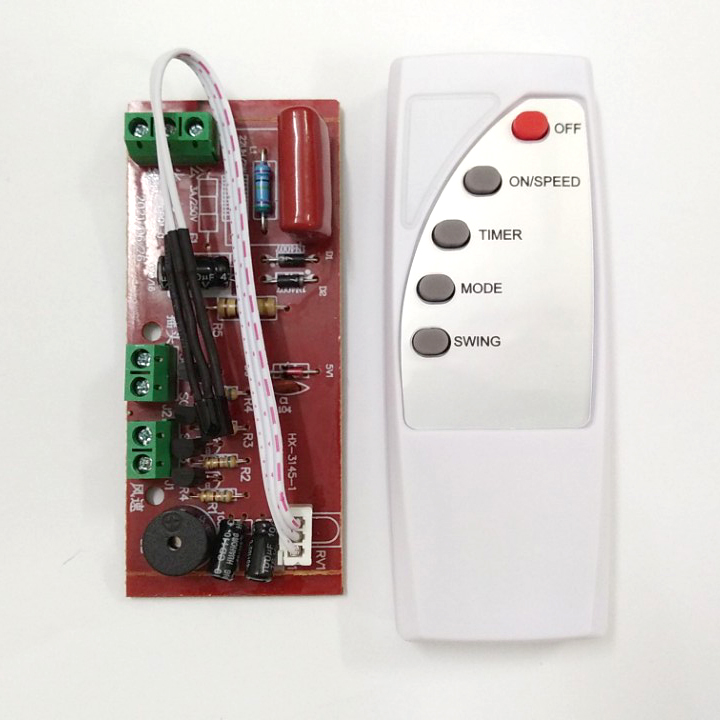Mạch điều khiển quạt từ xa dành cho các loại quạt,Bộ mạch điều khiển từ xa cho quạt - Bản Tiếng Anh mạch đỏ xịn đủ ic bắt tín hiệu xa, bền đẹp