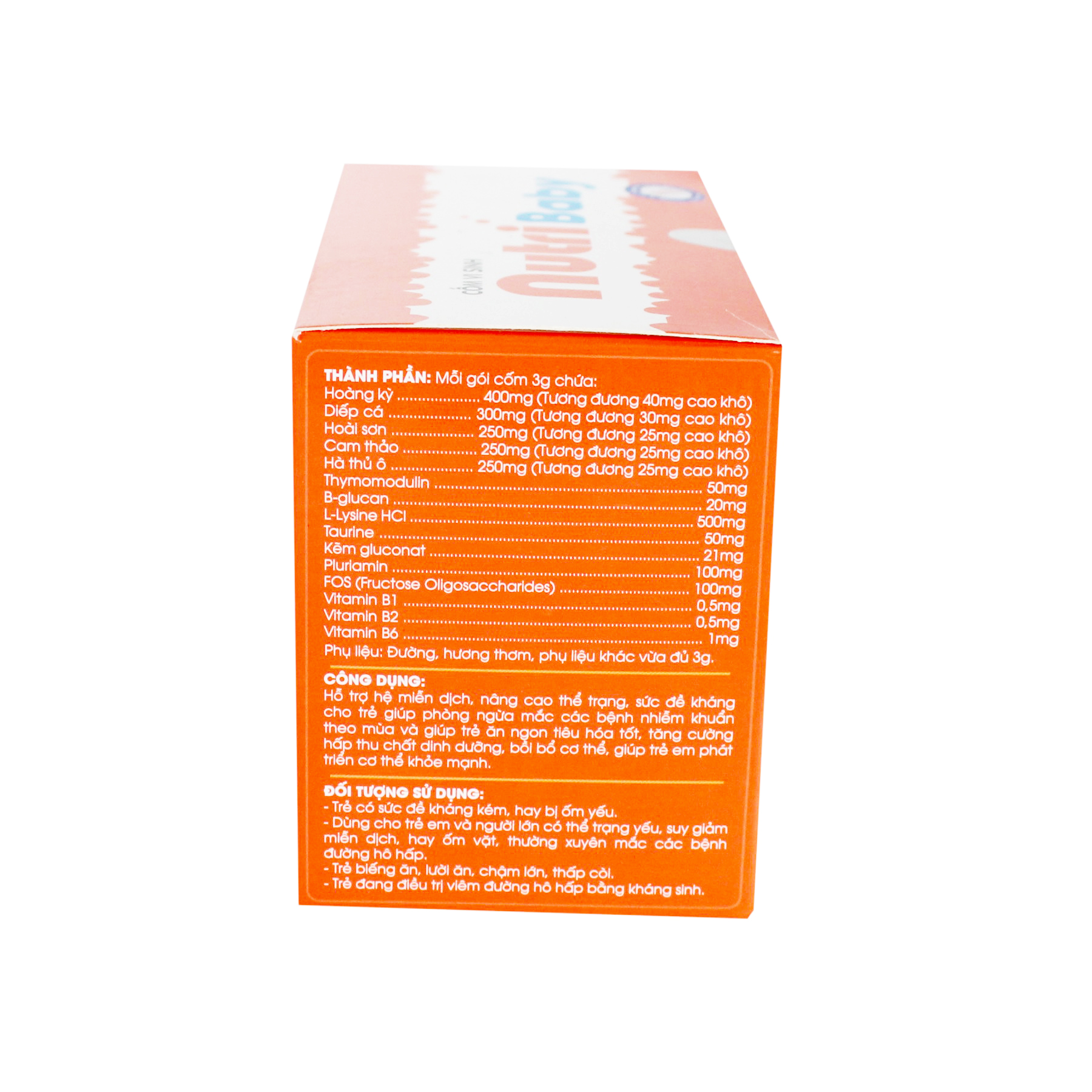 Cốm vi sinh nutri baby vị cam