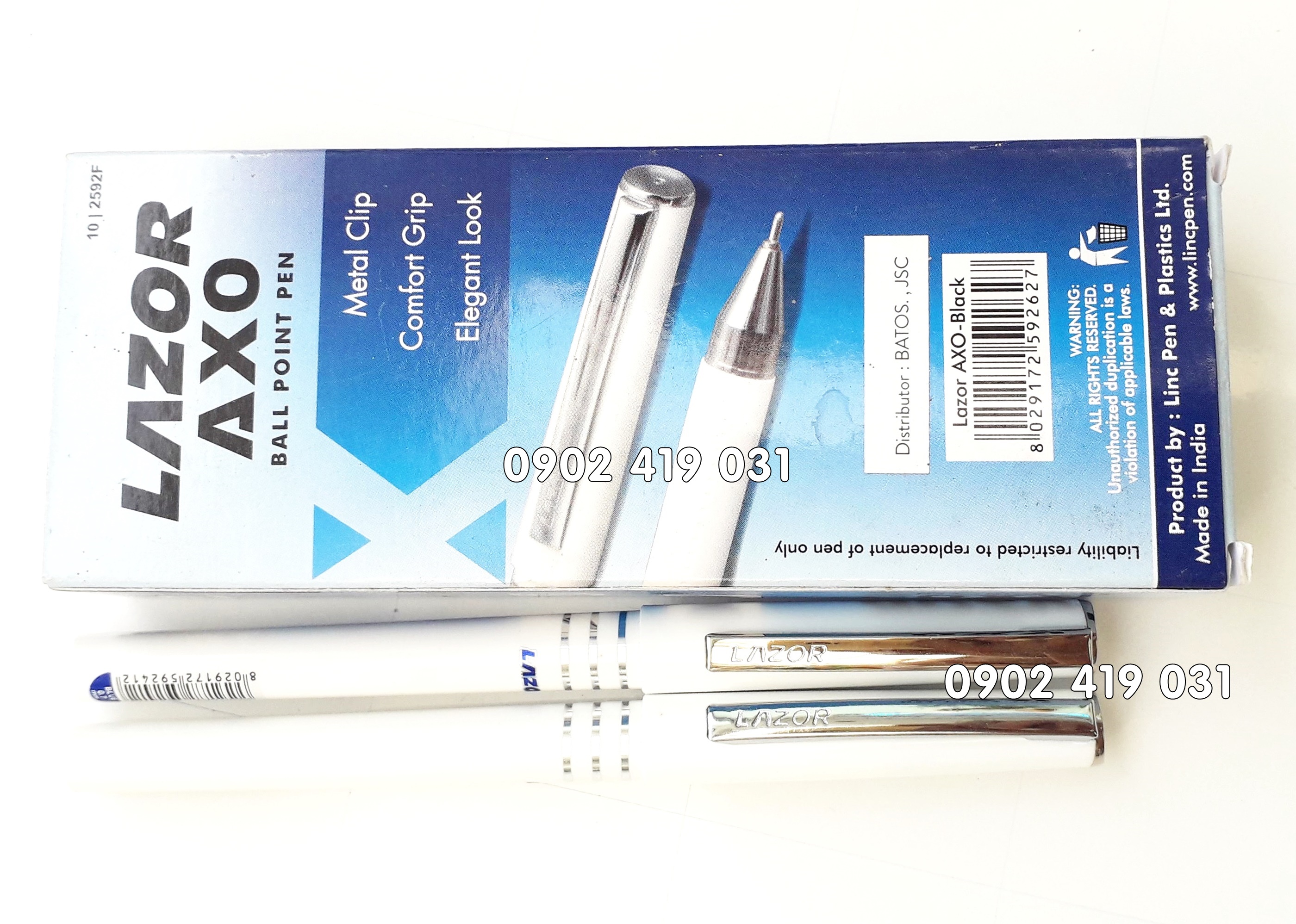 Hộp 10 Bút bi Lazor Axo nét 0.7mm [ Thương hiệu Linc - Ấn Độ ]