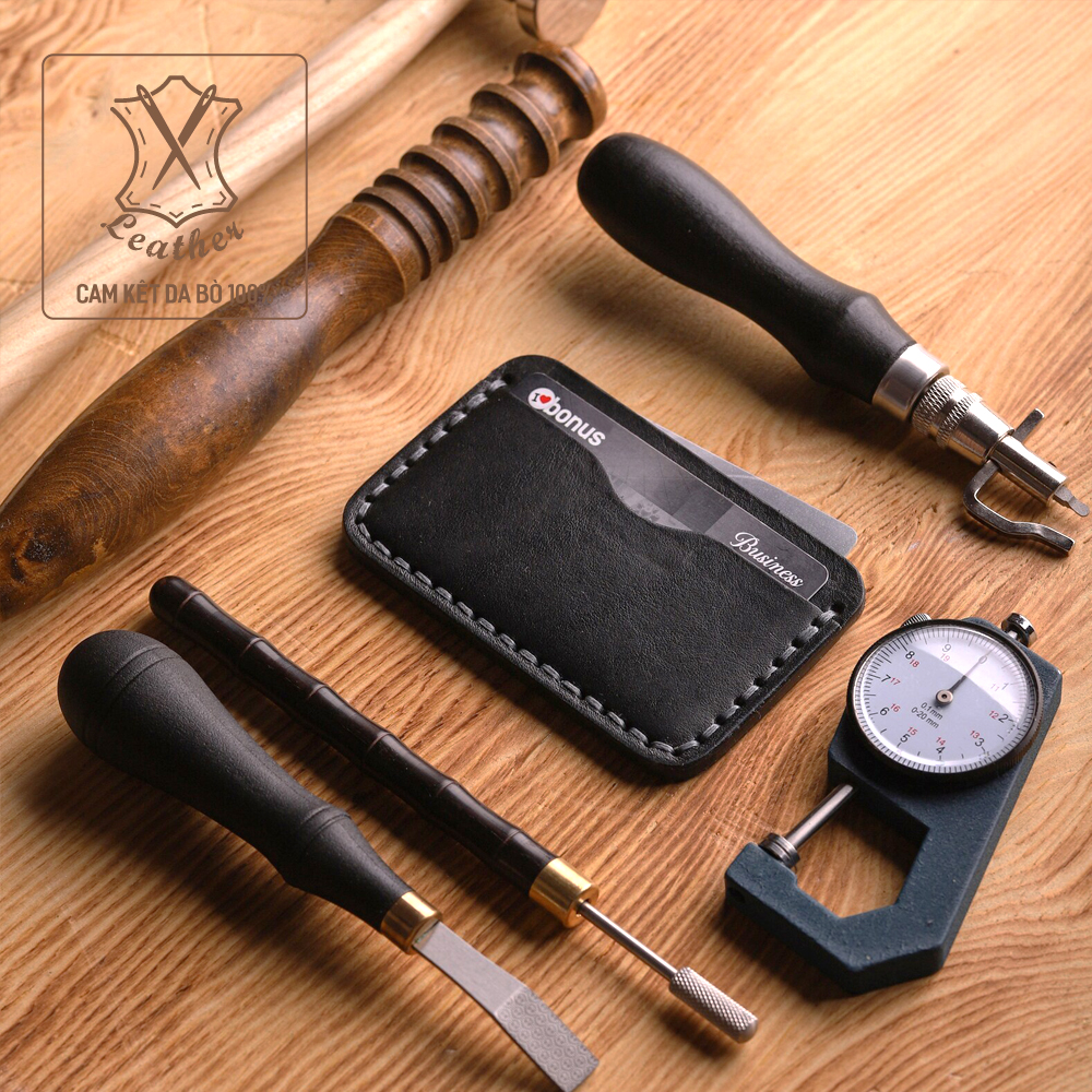 Ví đựng thẻ da bò handmade nhỏ gọn