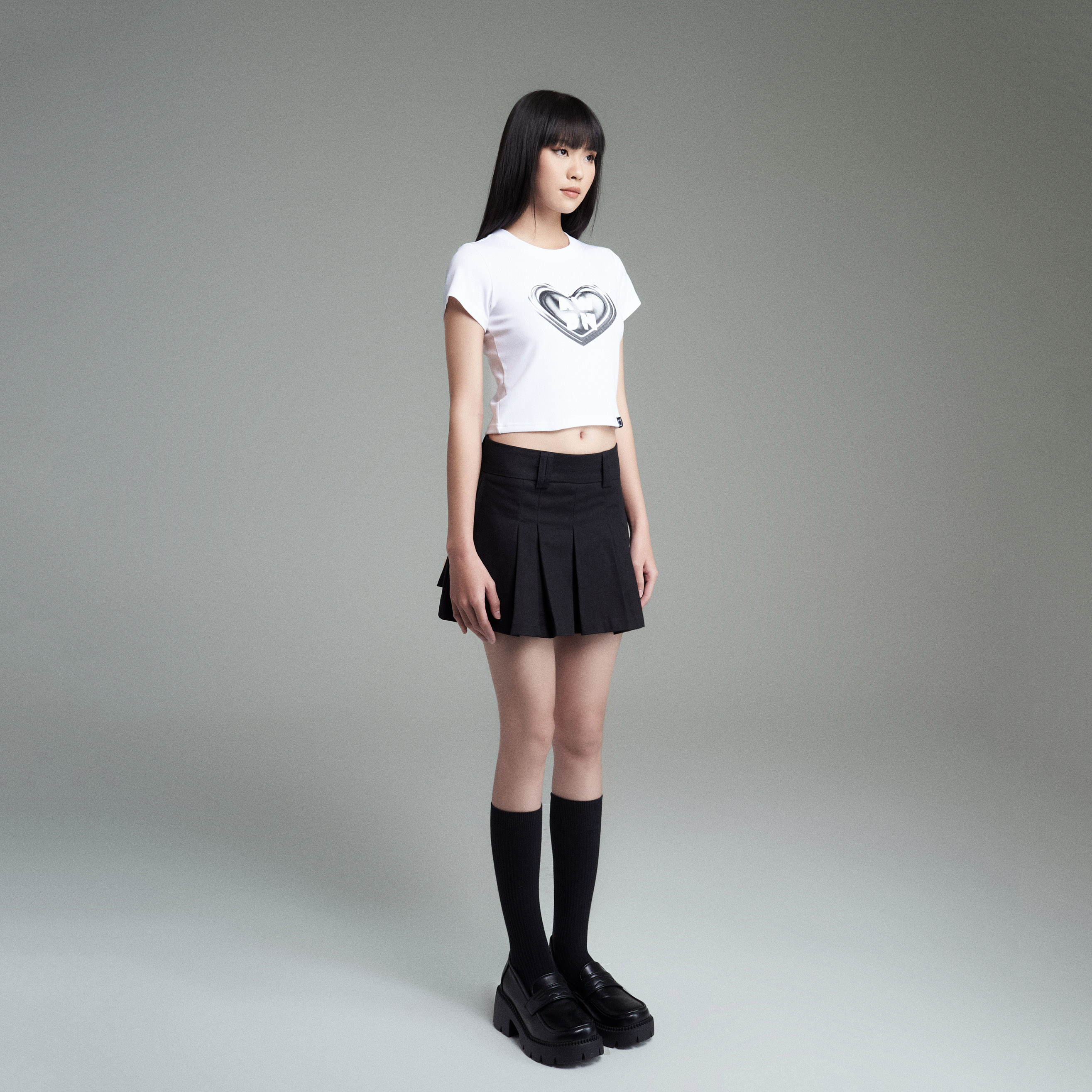 Áo Thun Nữ Oh - Babytee PRADIES Black Heart