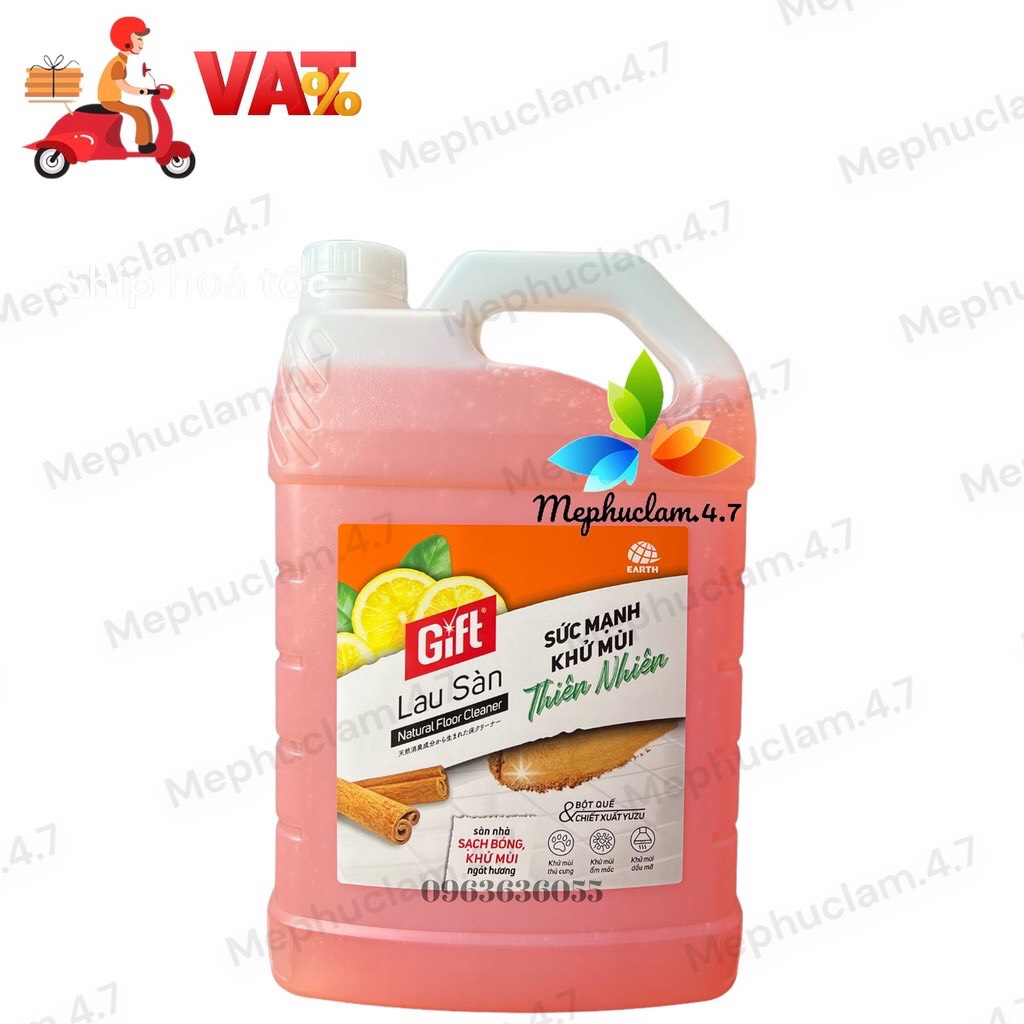 Nước Thơm Lau Sàn Gif 3.8kg.[ 7 Hương Thơm ]