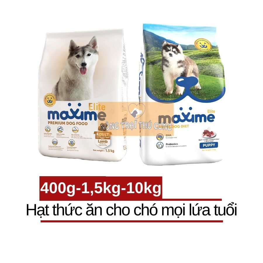 Hạt Cho Chó Maxime Elite (Cao Cấp) Vị Thịt Cừu 1.5KG - [Nông Trại Thú Cưng]