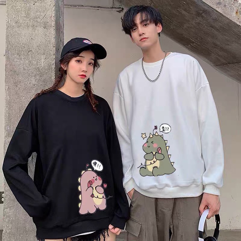SET ÁO ĐÔI SWEATER NAM NỮ IN HÌNH DỄ THƯƠNG