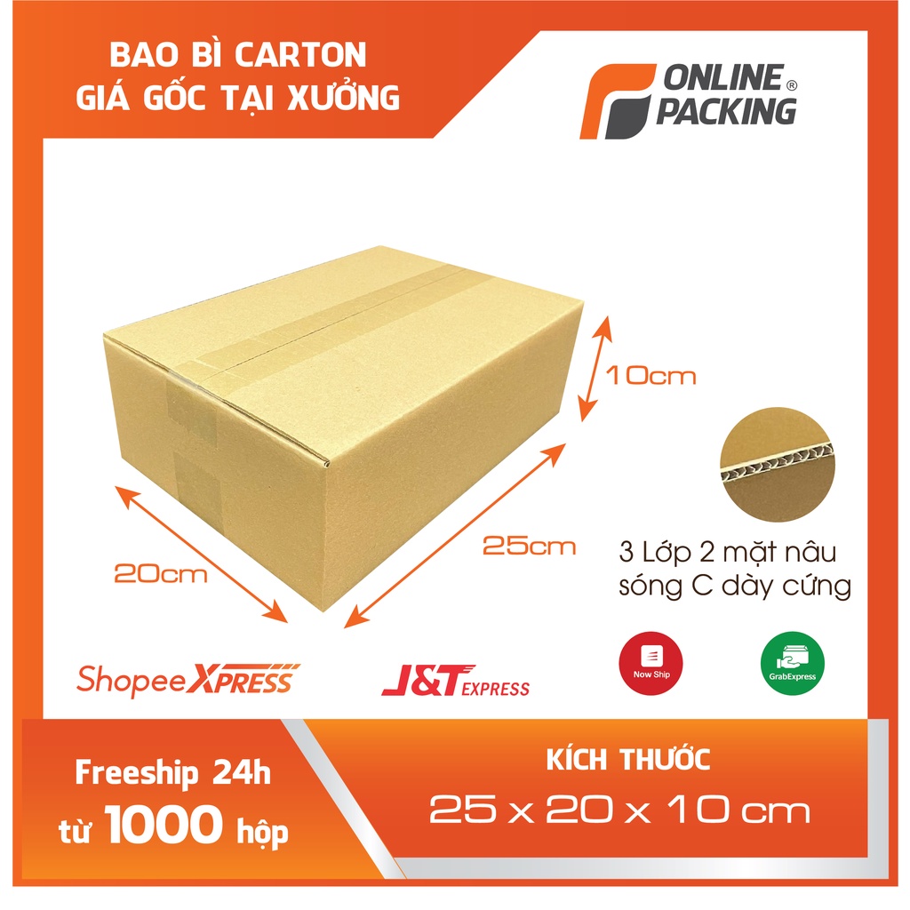 25X20X10 COMBO 40 THÙNG CARTON ĐÓNG HÀNG