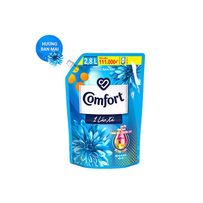 Nước xả vải đậm đặc một lần xả hương ban mai túi 2.8l