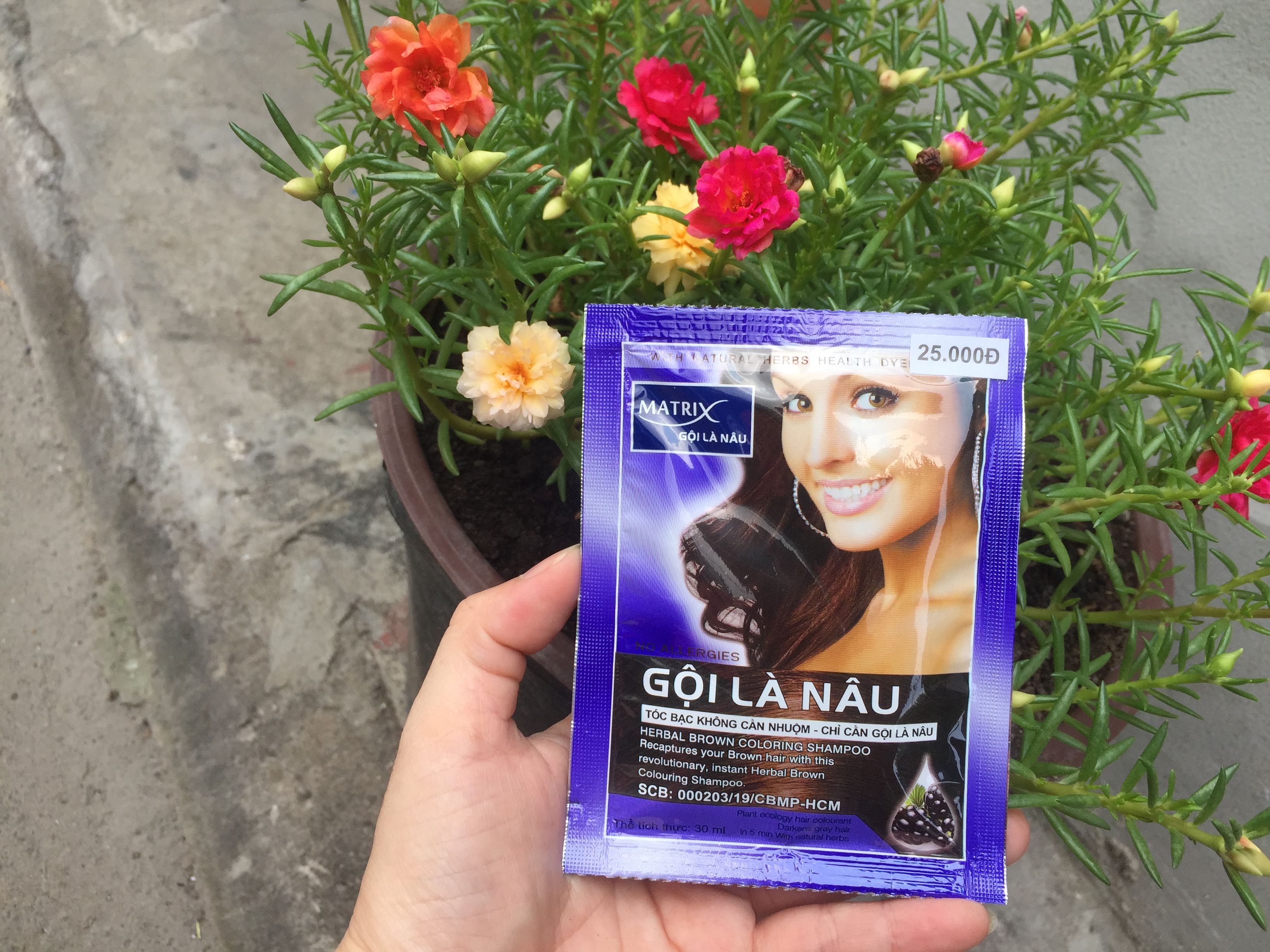 Combo 2 gói gội là nâu tóc Bạc Matrix 30 ml/ gói