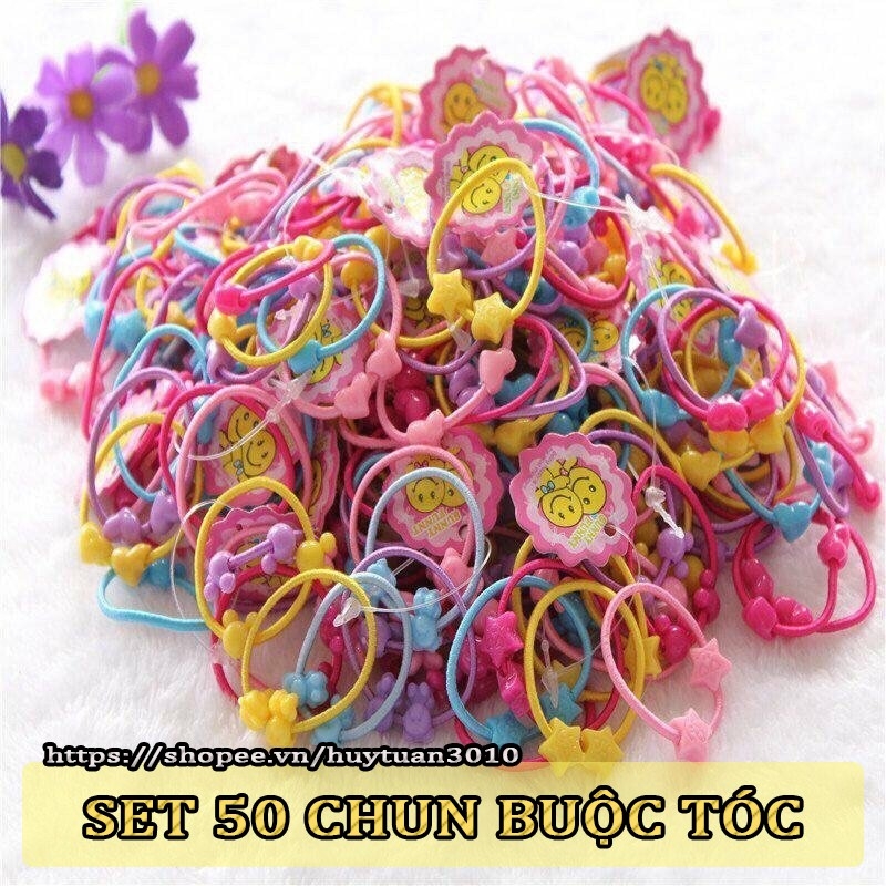 Set 50 chiếc dây buộc tóc cho bé gái