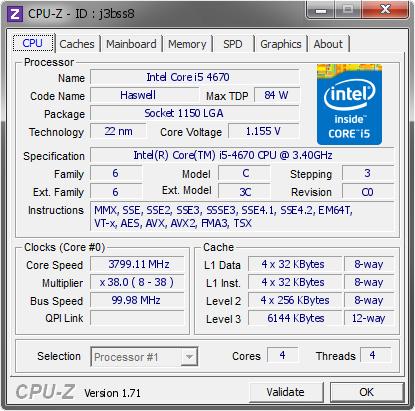 [HCM]i5 4670 TRAY (3.40GHz 6M) + Fan