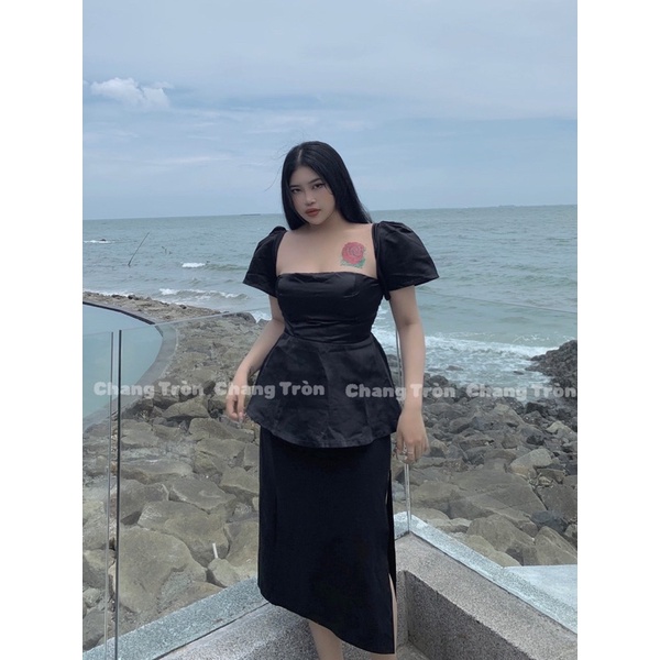 Áo Tafta Tay Bồng Bigsize - Chang tròn