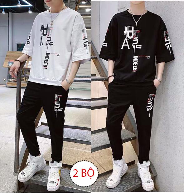 Combo 2 Bộ Quần Áo Thun Nam Thể Thao Mùa Hè Ngắn Tay Quần Dài INDEED Kiểu Dáng Hàn Quốc Trẻ Trung Thời Trang Đường Phố Phong Cánh FORYOU 2SET NAM 9000046