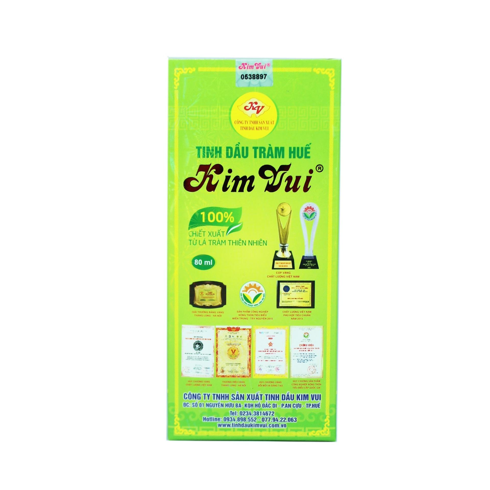 Tinh dầu tràm Huế Kim Vui 80ml(Vàng nhạt)