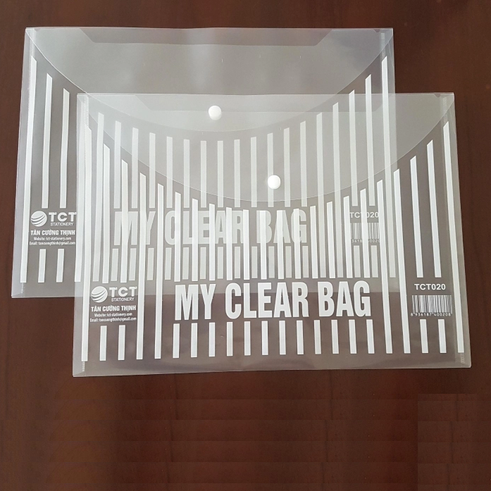 Tập 10 túi clear bag khổ f dày tct020
