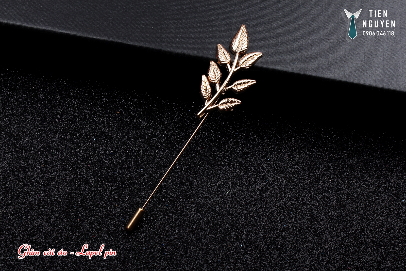 Ghim Cài Áo Lá Dài  - Phụ Kiện Cài Áo Vest Nam