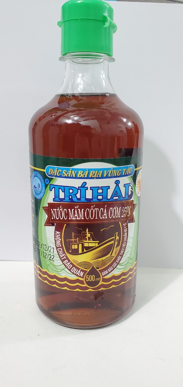 Nước Mắm Cốt Cá Cơm Trí Hải 25 Độ Đạm Chai 500ml