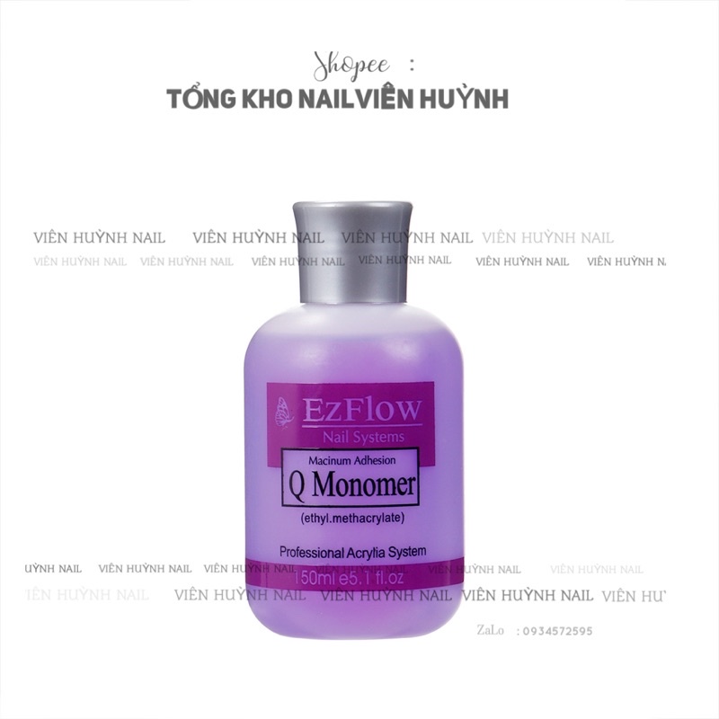 Dung dịch tím đắp bột , làm hoa nail Ezflow 150ml