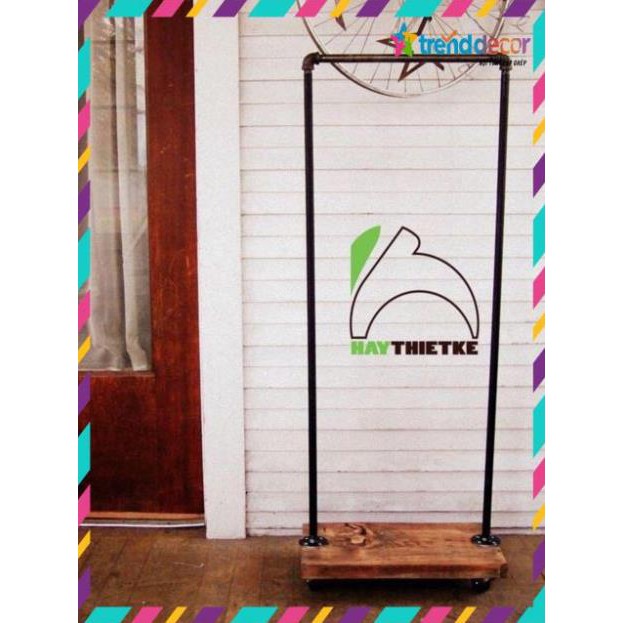 Kệ treo quần áo bằng ống nước sắt bề đẹp - nội thất ống nước trang trí TRENDDECOR.vn