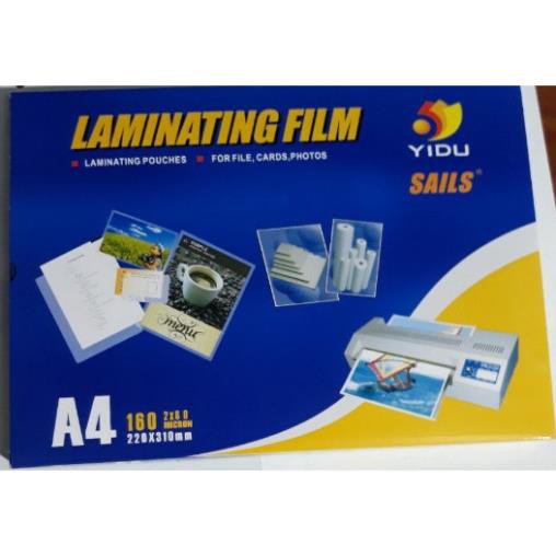 [HCM]Giấy Ép Plastic A4/Nhựa Ép Plastic A4 80Mic Yidu  (Hộp 100 Tờ)