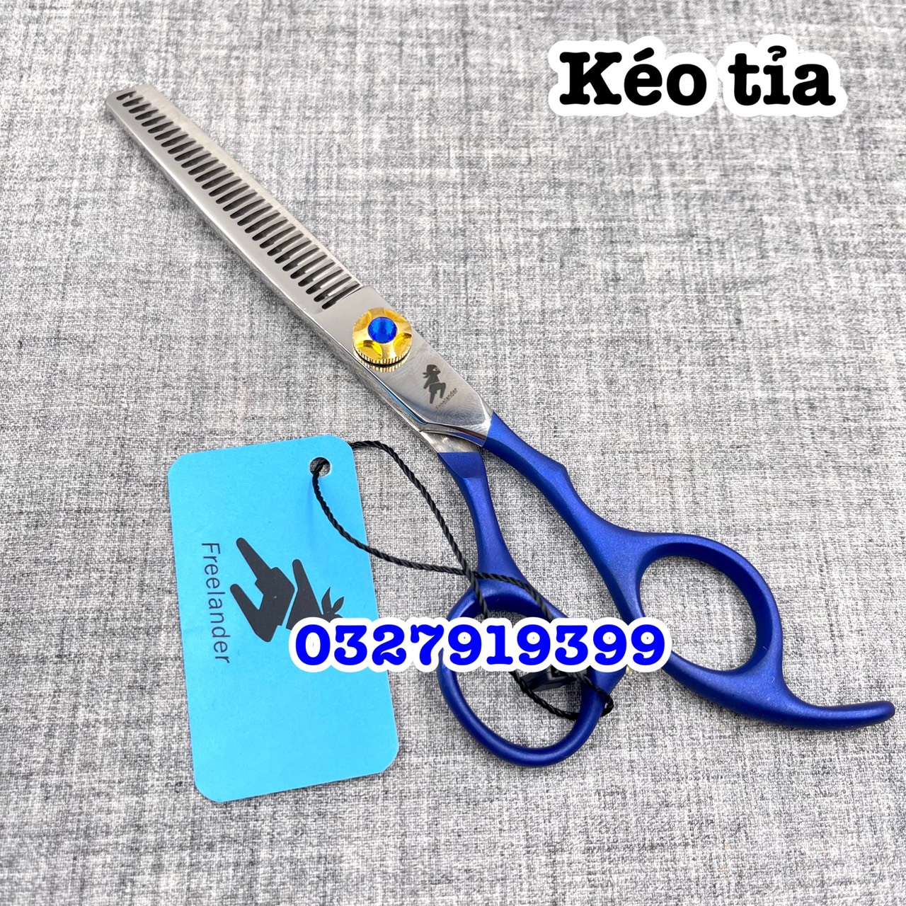 Kéo cắt tóc cao cấp Freelander 6.0 in ( xanh )