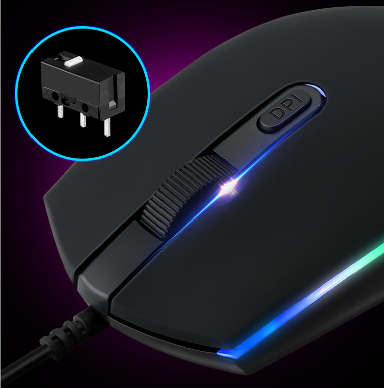 Chuột máy tính có dây V17 đèn led cao cấp
