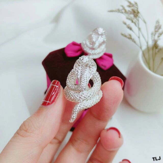 NHẪN NỮ BẠC TA - NHẪN RẮN SANG CHẢNH