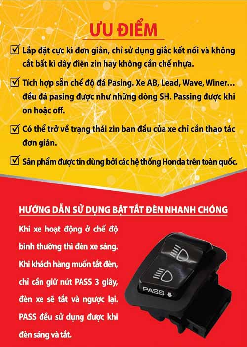 [HCM]Mạch Tắt Đèn Xe Máy AB Honda Air Black