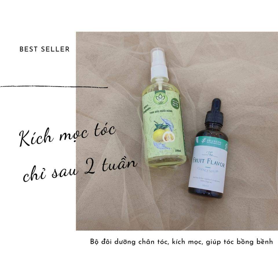 COMBO SERUM DƯỠNG TÓC BRANCOS + TINH DẦU BƯỞI