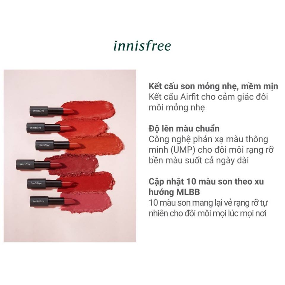 Son Thỏi Innisfree Real Fit  Lipstick 3.1g