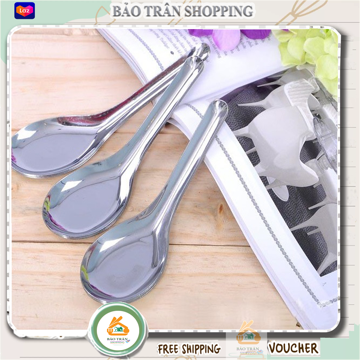 Bộ 4 muỗng  inox. Muỗng inox cao cấp