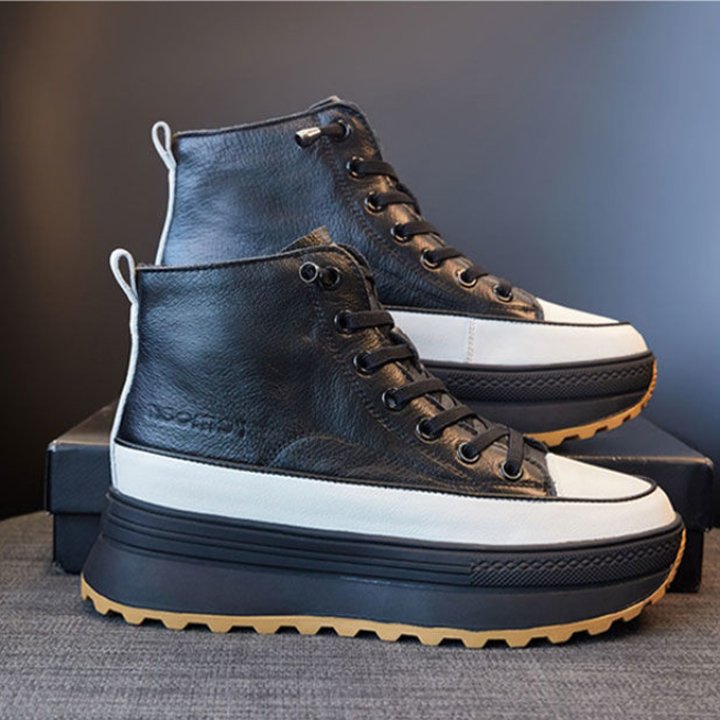 Giày Boot Đế Xuồng 7CM da pu PB390-4088