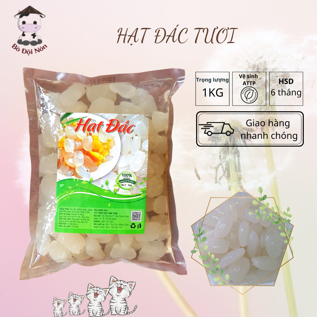 Hạt Đác Tươi Non Dẻo 1kg Bò Đội Nón