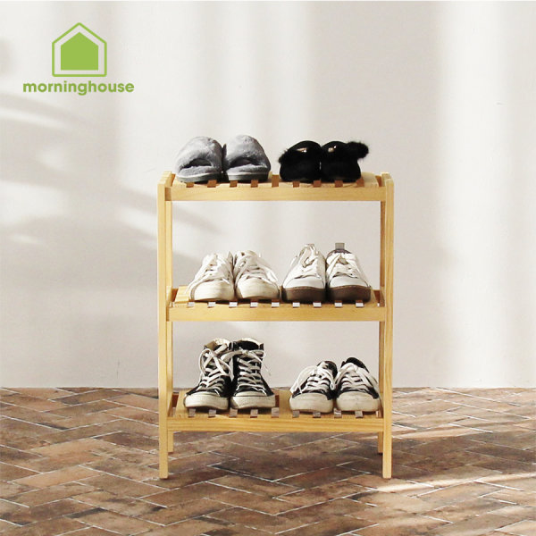 [HCM]Kệ giày dép gỗ Morning House 3 tầng -3T500- Gỗ thông nhập khẩu giúp căn nhà thêm gọn gàng sạch sẽ tiện lợi hài hòa