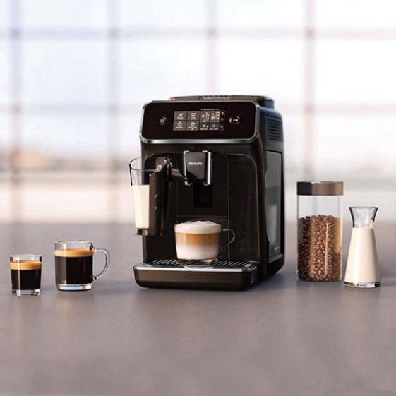Máy Pha Cà Phê Tự Động Phillips EP2221/40 / EP2231/40, Philips Coffee Maker, Máy Pha Café, Espresso, Cappuccino, Áp Suất 15 Bar, Dung Tích 1.8L, Máy Pha Cà Phê Gia Đình, Cho Văn Phòng, Nhập Khẩu Rumania, Bảo Hành 12 Tháng