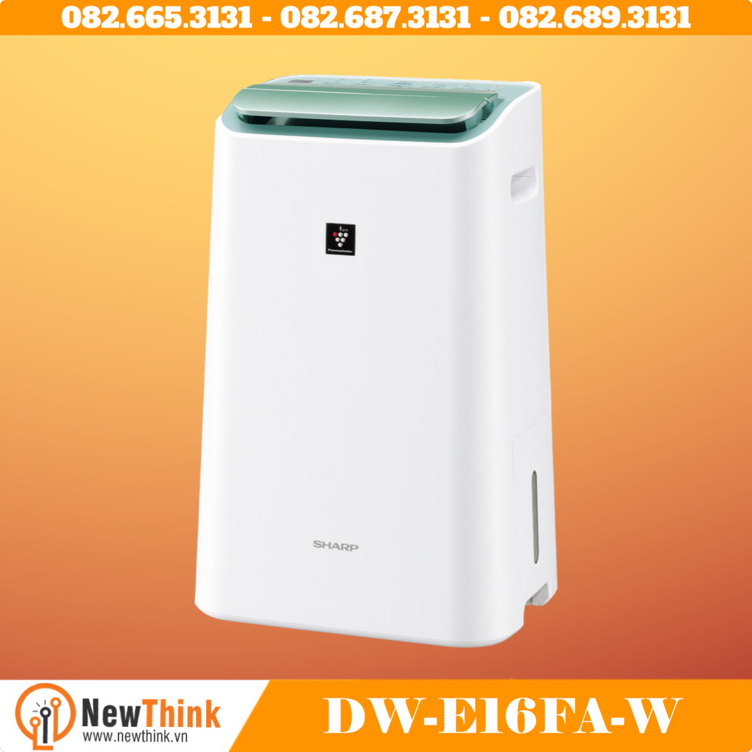 Máy lọc không khí và hút ẩm Sharp DW-E16FA-W (Hàng chính hãng, Công suất 16 lít/ngày, Diện tích 38m2, Bảo hành 12 tháng)